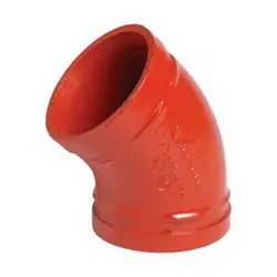 Victaulic F024003G00 FireLock 003 Hot Dipped Galvanized Ductile Iron 45 deg Elbow 2-1/2 in