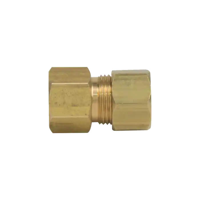 BrassCraft 462-6-4 3/8 in. Female Flare, Fine Thread x 1/4 in. O.D. Tube Flare-Compression Adapter