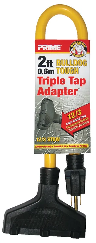 Prime 400090 12/3 2' U/G Triple Tap Adapter