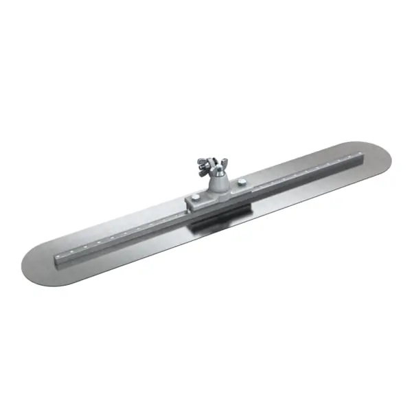 Bon 82-327 Spring Steel Fresno Trowel - Round End 30 x 5 With Locking All Angle Bracket