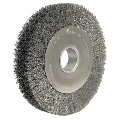 Weiler 3190 Wide-Face Crimped Wire Wheel 10 in Dia x 1 5/8 in W 0.0118 in Wire 4,000 rpm