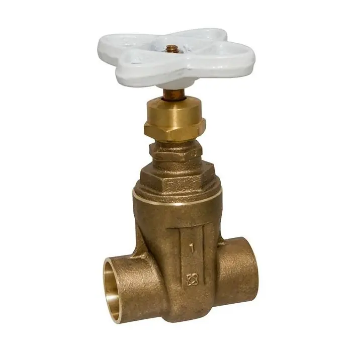 NIBCO NJ0J0XA Gate Valve 1 in Nominal Solder End Style 125 lb Silicon Bronze Body