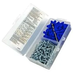 Ideal Industries 90-052 Anchor Kit, Plastic, #10-12 Anchor, #10 x 1 1/4 Screws, 100/Box