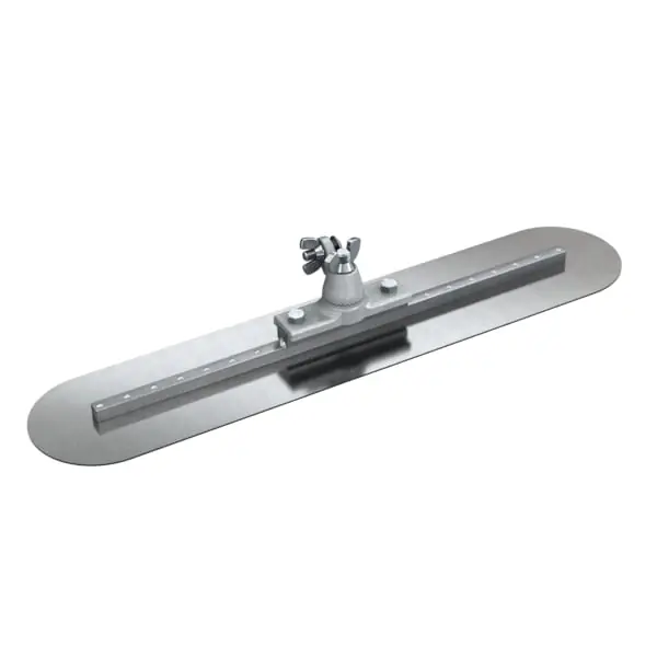 Bon 82-326 Spring Steel Fresno Trowel - Round End 24 x 5 With Locking All Angle Bracket