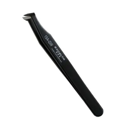 Excelta 15A-GW High Precision Cutting Tweezer, 4-1/2 L x 0.393 W x 0.1 T