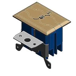 THOMAS & BETTS B121BFBB Kit, 1G 20 CU IN ADJ FLR BOX - BRS CVR