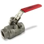 MAKO PRODUCTS 2006HLS06 3/4 Ball Valve 2K PSI 2 PC SS Body RTFE Seat 316 SS Ball NACE