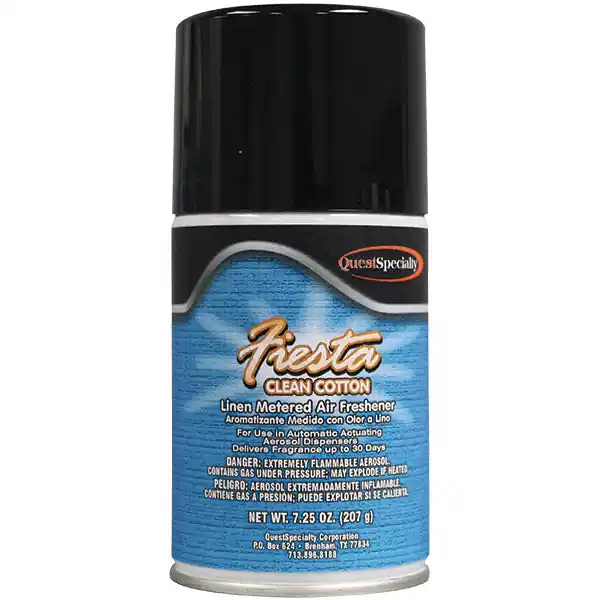 QuestSpecialty 396001 Fiesta Metered Air Freshener Clean Cotton 7.25 oz Aerosol 396001
