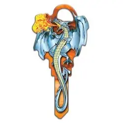Lucky Line B145S House Key, Schlage, Dragon, Brass, Enamel Coating, 1 Each per Card