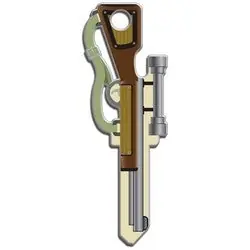 Lucky Line B118K House Key, Kwikset, Rifle, Brass, Enamel Coating, 1 each per Card