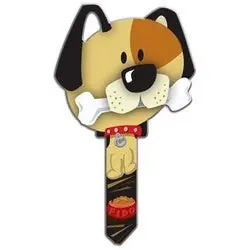 LUCKY LINE B114K House Key Kwikset Dog Brass Enamel Coating 1 Each per Card