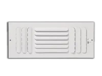 Metal-Fab MFCSCR106W3 Curved Blade Sidewall/Ceiling Register 10 x 6