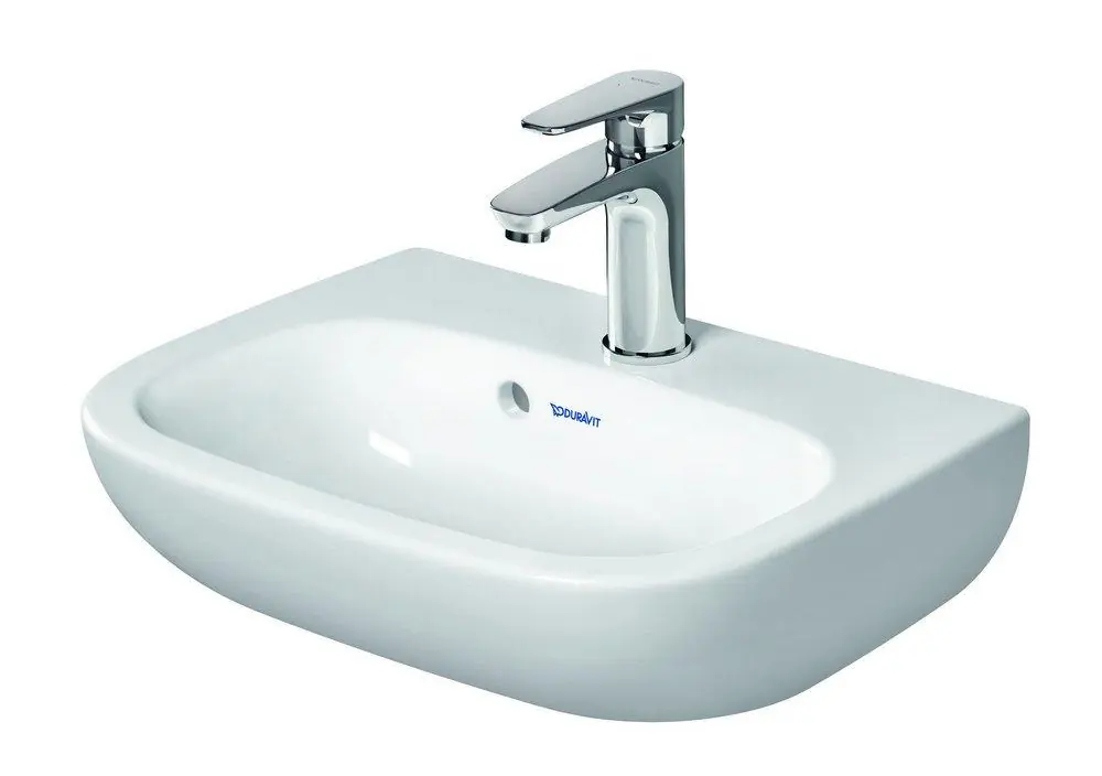 Duravit 07054500002 D-Code 17-3/4 x 13-3/8 in. Rectangular Wall Mount Bathroom Sink in White