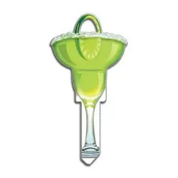 Lucky Line B109S House Key, Schlage, Margarita, Brass, Enamel Coating, 1 Each per Card