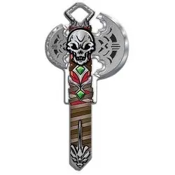 Lucky Line B143K House Key, Kwikset, Battle Axe, Brass, Enamel Coating, 1 each per Card