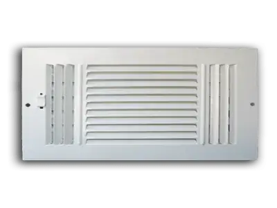 Metal-Fab MFSCR146W2 Metal-Fab 2 Way Sidewall Ceiling Register 14 x 6 in White