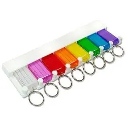 Lucky Line 60580 Key Tag Rack, 8-Key, Rugged Plastic, 1 Each Per Blister Card