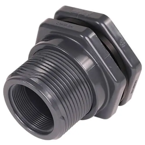 Hayward BFA1005CES 1/2 PVC Bulkhead Fitting w/EPDM Gasket Socket x Thread