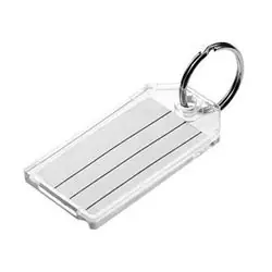 LUCKY LINE 20402 Key Tag Extra Strength 2-1/4 Length x 1-1/8 Width with Nickel Plated Key Ring