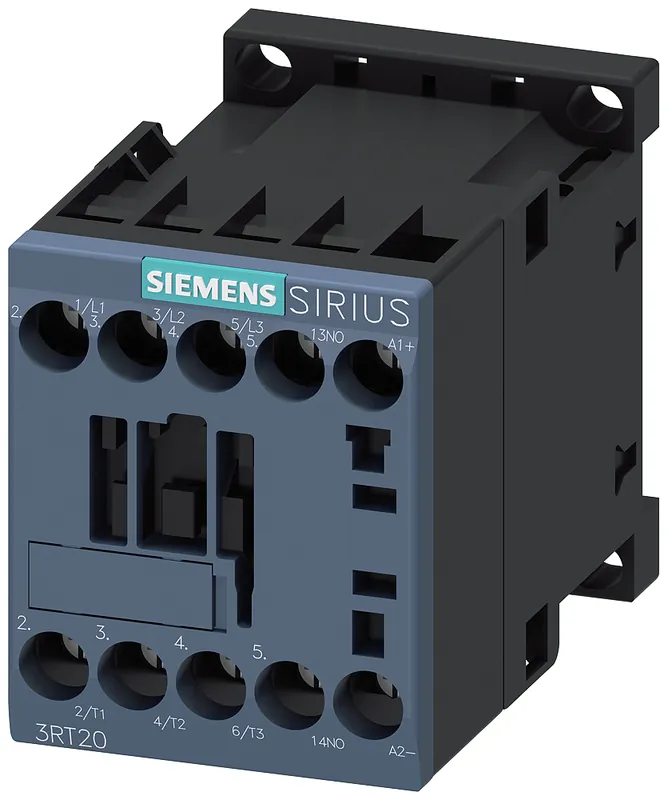 Siemens 3RT20151BB41 24 VDC 7 Amp 3-Pole 1NO Screw Terminal IEC Contactor