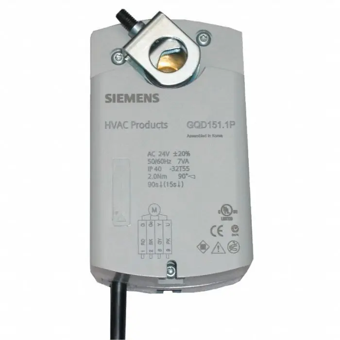 Siemens GQD126.1P Direct Coupled Actuator 20 in-lb 24v S/R 2-AuxSw