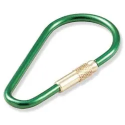 LUCKY LINE 73701 Key Ring, Oval, 2-3/8 Length, Anodized Aluminum, With Brass Screw Closure, 1 each per Card