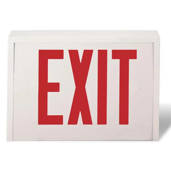 Exit Signs and Emergency Lighting 107EE Red LED Exit Sign with Battery Backup