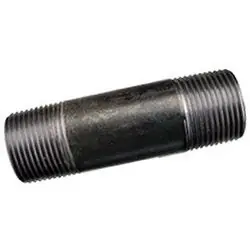 Ward Mfg 0101024 Pipe Nipple, 1/8 in Nominal, 2-1/2 in L, Steel, Black, SCH 40/STD