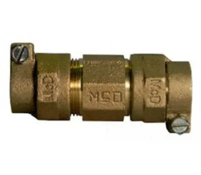 A.Y. McDonald 74758-44 1-1/4 in. PVC Compression Brass Straight Coupling Lead Free