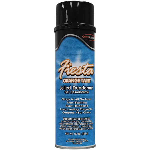 QuestSpecialty 313001 Fiesta Jelled Deodorizer Orange Twist 15 oz Aerosol Replacement MPN