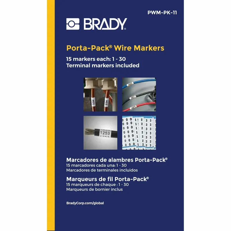 Brady PWM-PK-11 Porta PK WM Refill Legend 1 to 30
