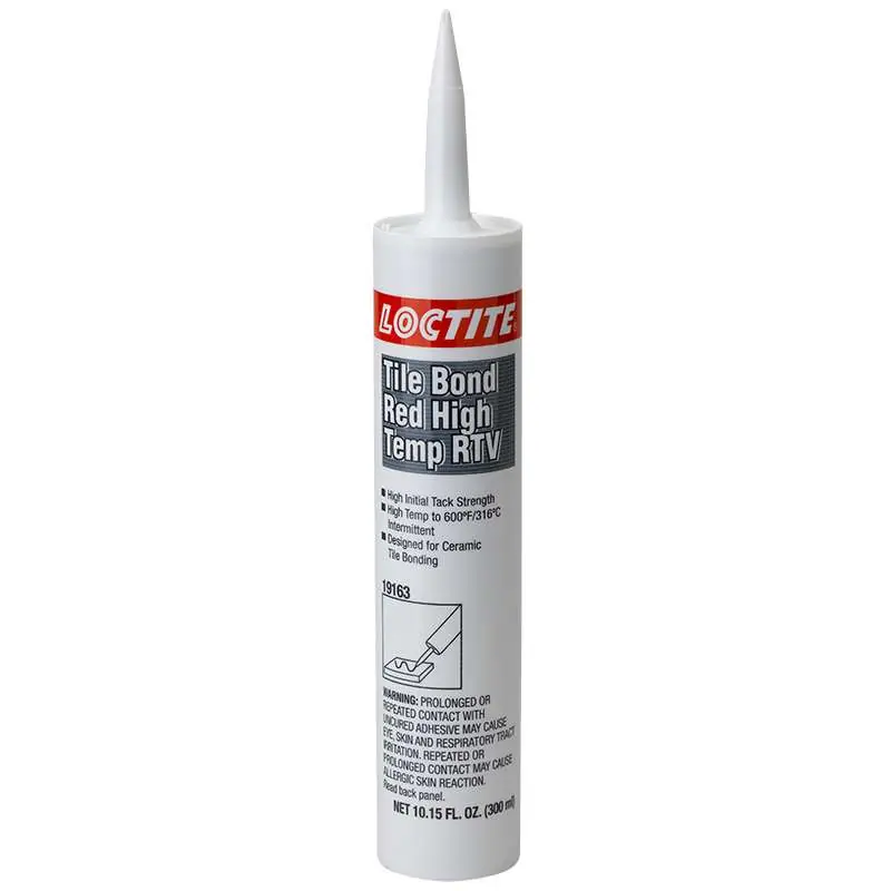 Loctite 229904 Tile Bond High Temperature RTV Silicone Adhesive, Red, 300mL Cartridge