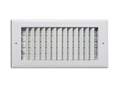 Metal-Fab MFASCA106W Aluminum Adjustable Sidewall/Ceiling Register 10 x 6
