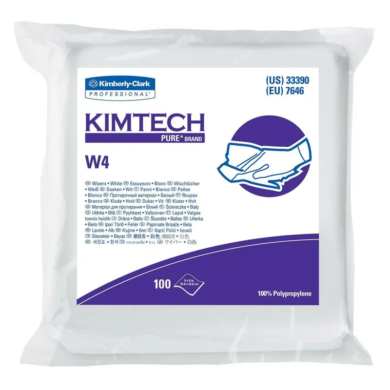 Kimberly Clark 33390 Kimtech Pure W4 Dry Cleaning Wipes 9 W x 9 L Replacement MPN