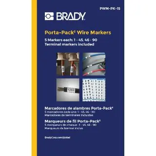 Brady PWM-PK-15 Porta-Pack Wire Marker Book 1 to 90