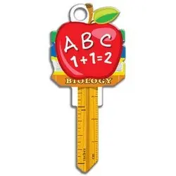 LUCKY LINE B131S House Key, Schlage, Teacher, Brass, Enamel Coating, 1 each per Card
