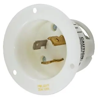 Hubbell Wiring Device-Kellems HBL2315 HWD 1-Phase Extra Heavy Duty Grounding Screw Mount Locking Flanged Inlet