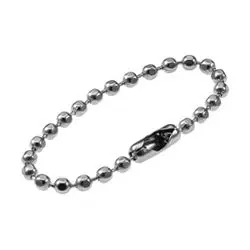LUCKY LINE 31402 Key Ball Chain, Pre-Cut, 6 Key Number, 4-1/2 Length, Steel, Nickel Plated