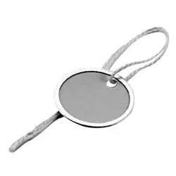 Lucky Line 27229 Key Tag, 1-1/4 Diameter, Anodized Metal Rim, Paper, White