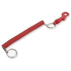 LUCKY LINE 41601 Designer Key Coil and Clip, 10 Length, With (2) 7/8 Split Ring