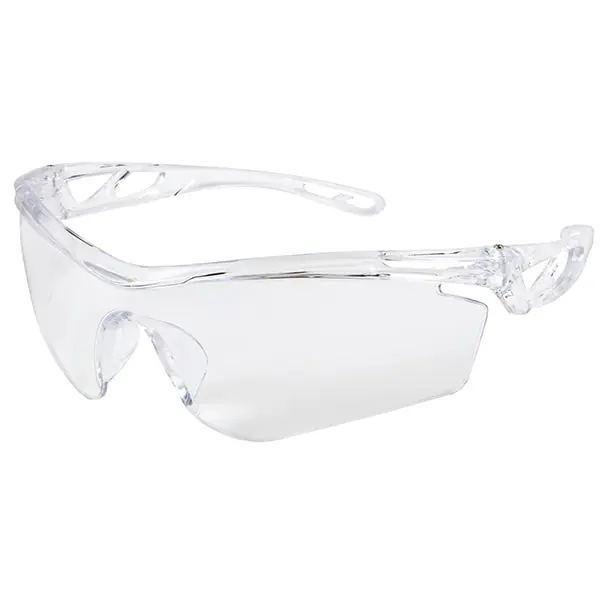 MCR SAFETY CL400 Checklite CL4 Safety Glasses - Uncoated, Clear Lens, Clear Frame/Temple Color