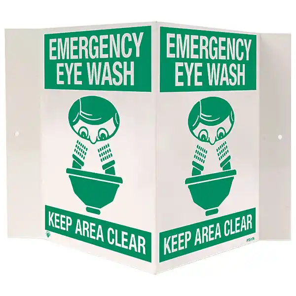 First Aid Signs 176PBR Emergency Eye Wash Plastic Sign