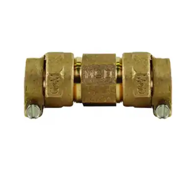 A.Y. McDonald 74758-22-44 3/4 in. CTS Compression x 3/4 in. PVC Compression Brass Straight Coupling