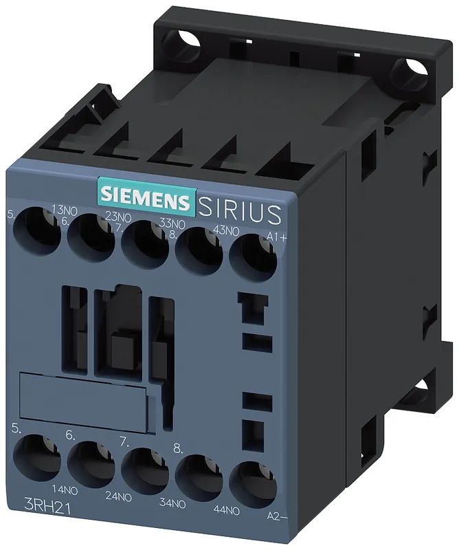Siemens 3RH21401BB40 690 VAC/600 VDC 24 VDC Coil 10 Amp 4NO 4-Pole DC Operated Contactor Relay