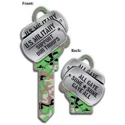 LUCKY LINE B141K House Key, Kwikset, Dog Tags, Brass, Enamel Coating, 1 each per Card