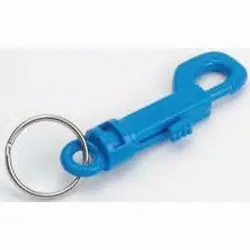 Lucky Line 41501 Key Clip, 3-1/2 Length, Plastic, With 7/8 Nickel Plated Tempered Steel Split Ring, 1 Each Per Card