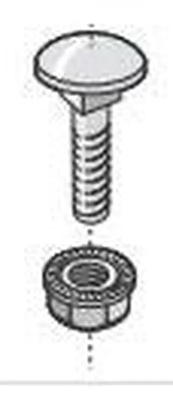 Cablofil EZBN1/4EZ Screw Round Head 1/4 And Flange Nut 50 PK