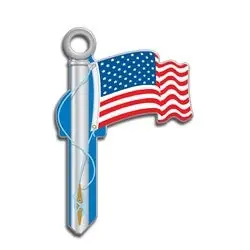 Lucky Line B101S House Key, Schlage, American Flag, Each