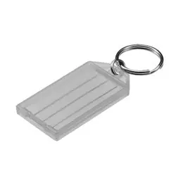 LUCKY LINE 60502 Key Tag, Flap, Polypropylene with 7/8 Tempered Steel Split Key Ring and Jump Ring