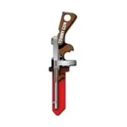 Lucky Line B139K House Key, Kwikset, Tommy Gun, Brass, Enamel Coating, 1 Each